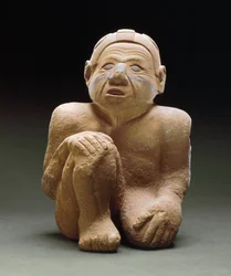 Seated male figure, 1300-1500